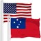 G128 Combo Pack: American USA Flag 3x5 Ft & Samoa Samoan Flag 3x5 Ft | Both LiteWeave Pro Series Printed 150D Polyester | Country Flag, Indoor/Outdoor, Vibrant Colors, Brass Grommets